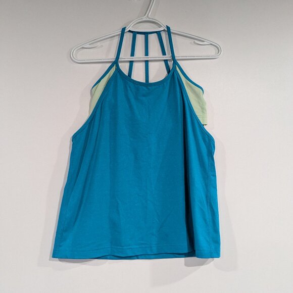 *3/$10* tonic Layered Yoga Tank Mint Green Turquoise Size Medium - Picture 1 of 3